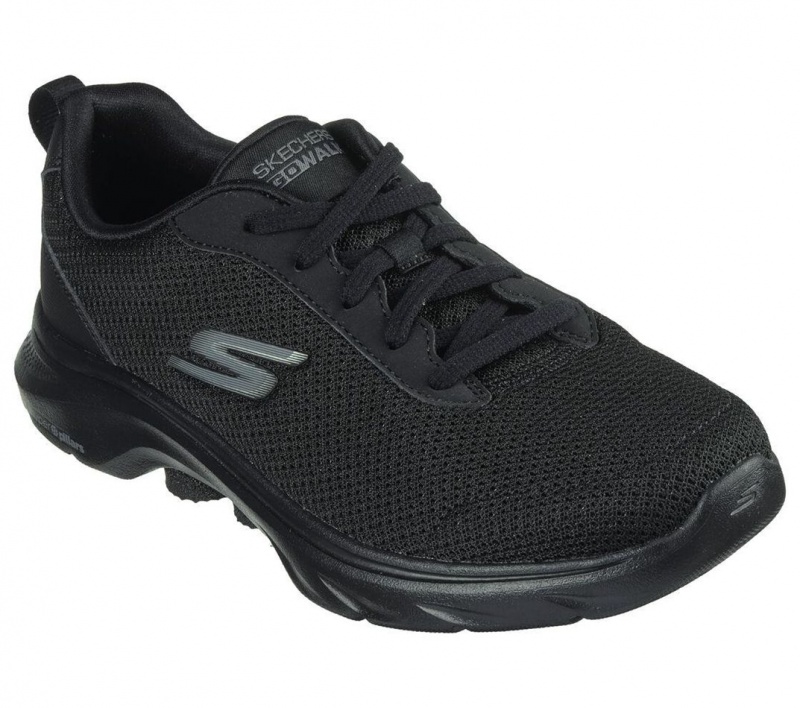 Black Skechers Go Walk 7 - Clear Path Women's Sneakers | EKNL-25371