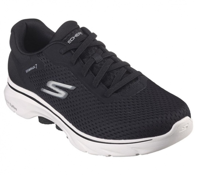 Black Skechers Go Walk 7 - The Construct Men's Sneakers | YIVK-65704