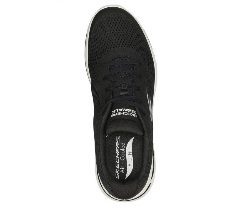 Black Skechers Go Walk Arch Fit - Guideline Men's Sneakers | AEWF-07139