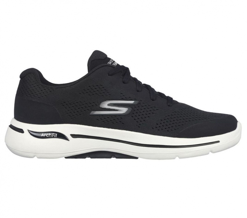 Black Skechers Go Walk Arch Fit - Guideline Men's Sneakers | AEWF-07139