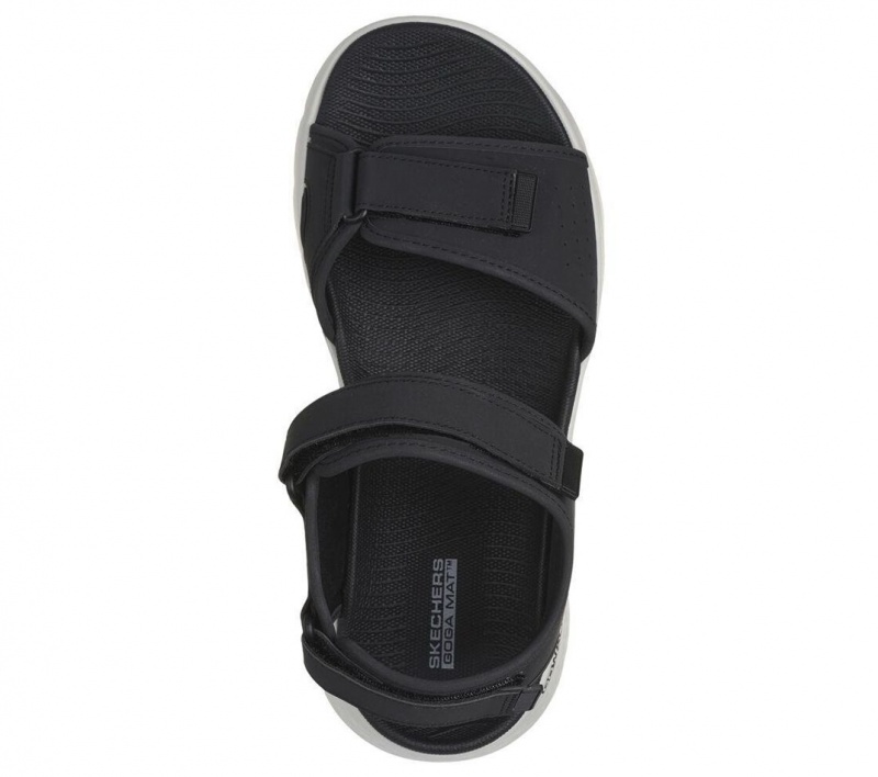 Black Skechers Go Walk Flex - Antigua Beach Men's Sandals | PYDI-76851