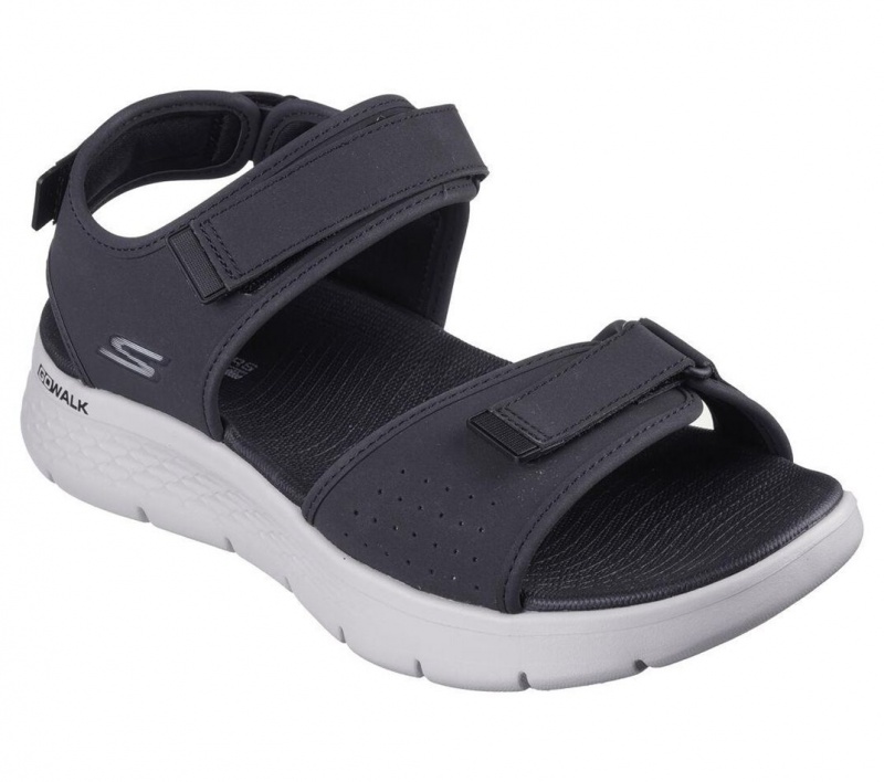 Black Skechers Go Walk Flex - Antigua Beach Men's Sandals | PYDI-76851