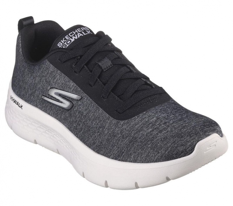 Black Skechers Go Walk Flex - Dazzling Smile Women's Sneakers | XVKD-12473