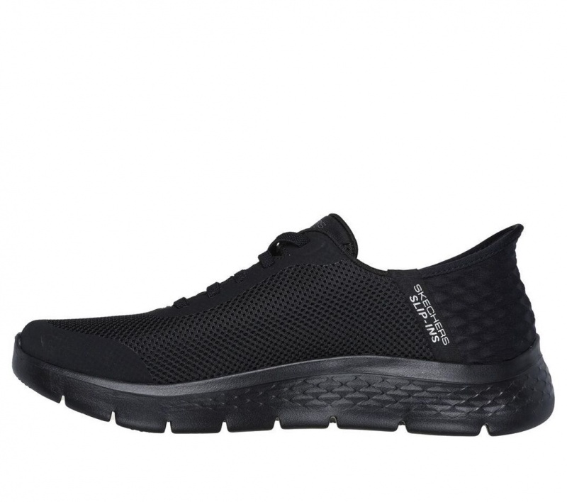 Black Skechers Go Walk Flex - Hands Up Men's Slip On | UXWL-67502