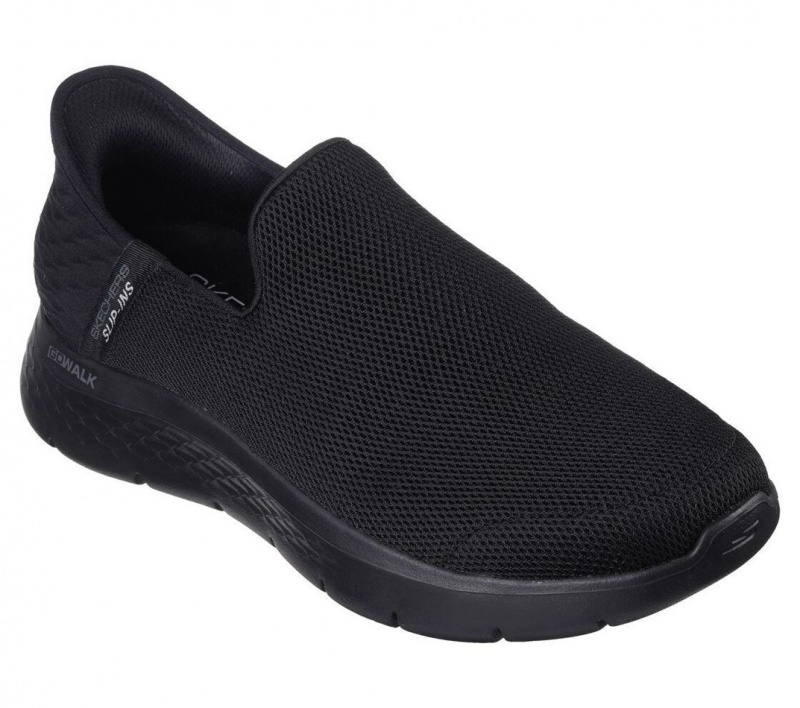 Black Skechers Go Walk Flex - No Hands Men's Slip On | NVXO-12675