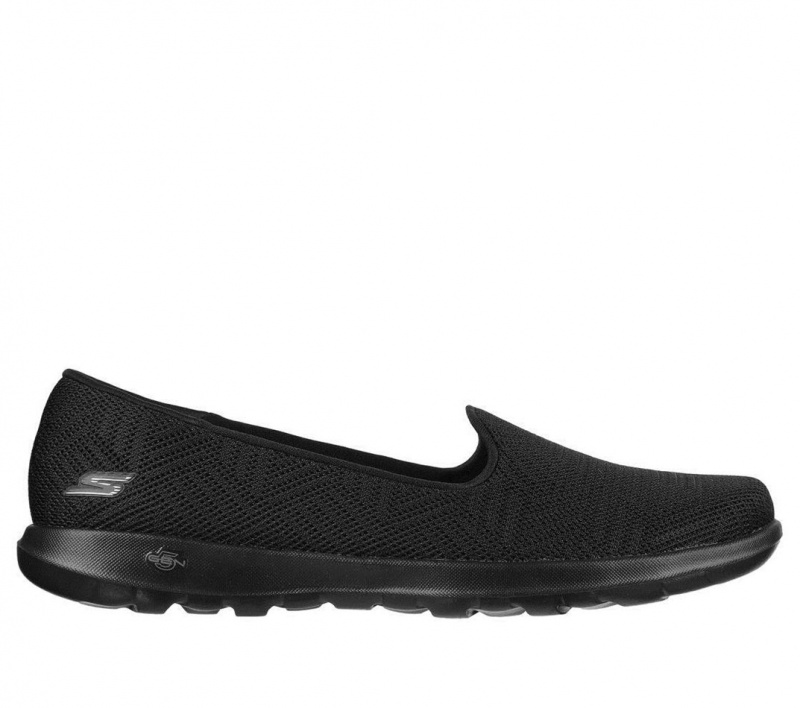 Black Skechers Go Walk Lite - Sweet Gal Women\'s Flats | DNHP-03815