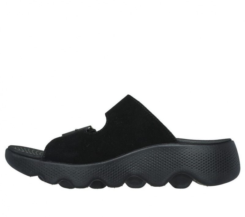 Black Skechers Go Walk Massage Fit - Immerse Women's Sandals | RBWG-03425