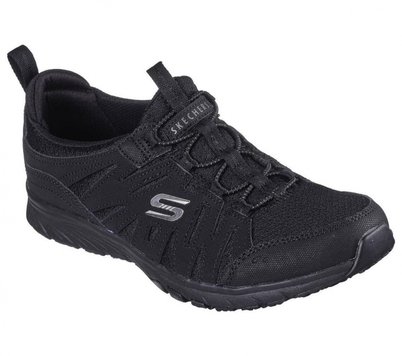 Black Skechers Gratis Sport - Unwind Women's Slip On | GXYE-71084