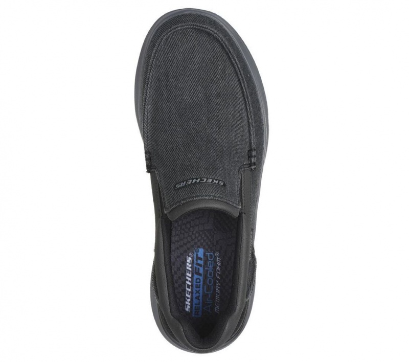 Black Skechers Hasting - Fielden Men's Slip On | VSYD-76124