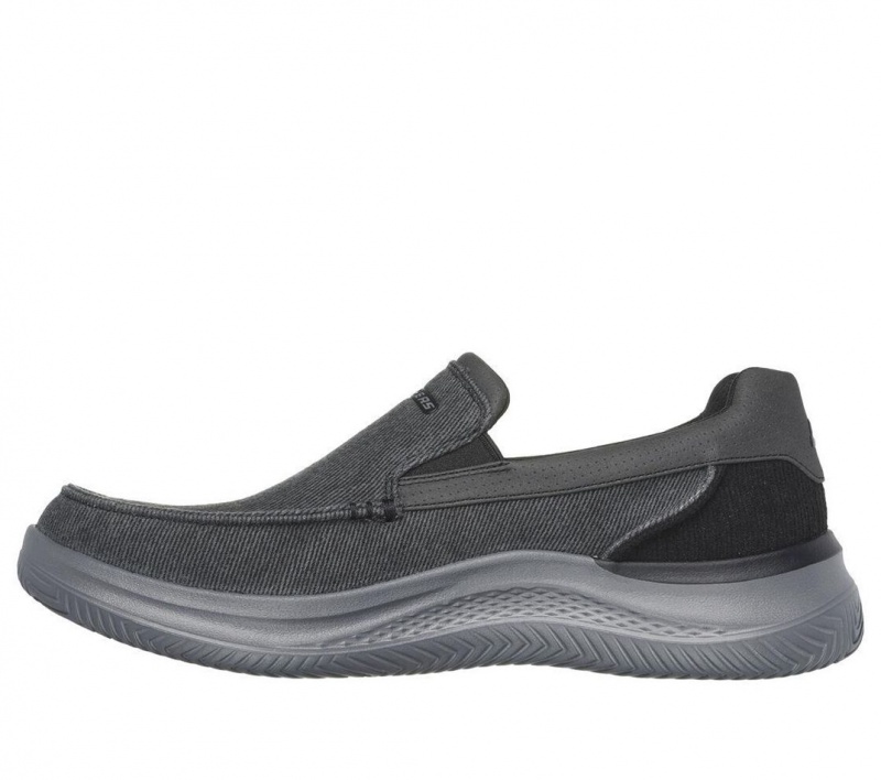 Black Skechers Hasting - Fielden Men's Slip On | VSYD-76124