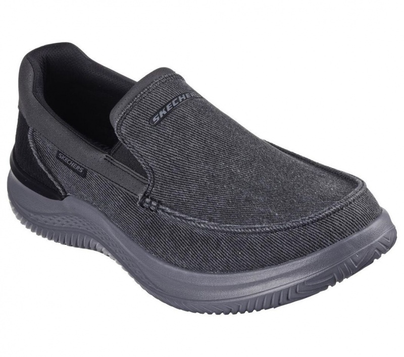 Black Skechers Hasting - Fielden Men's Slip On | VSYD-76124