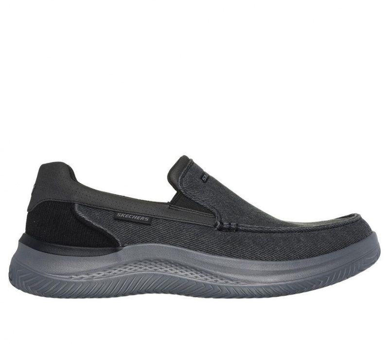 Black Skechers Hasting - Fielden Men\'s Slip On | VSYD-76124