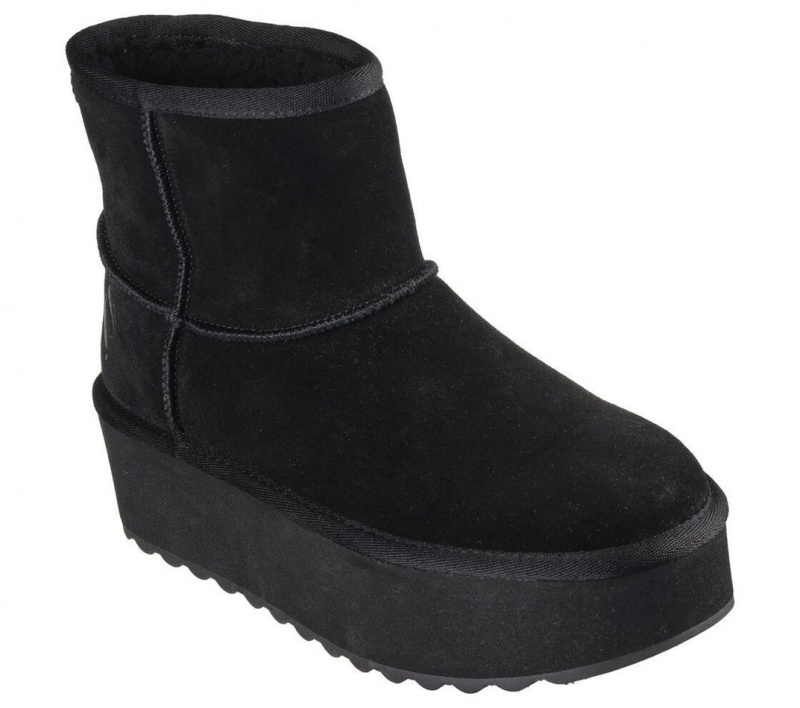 Black Skechers Keepsakes Stacked Women's Boots | LQIW-08139