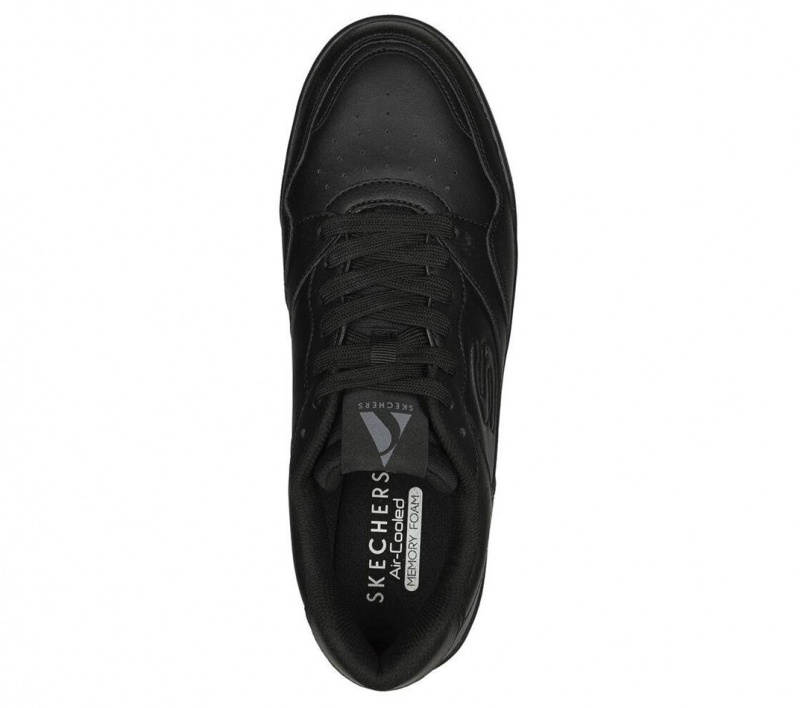 Black Skechers Koopa Court - Volley Low Varsity Men's Walking Shoes | CAFL-30941