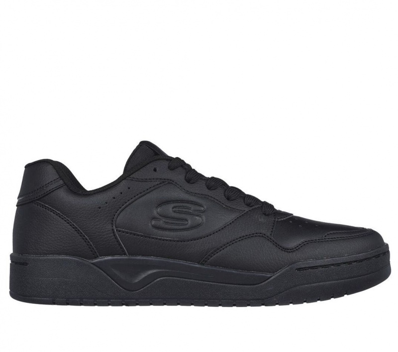 Black Skechers Koopa Court - Volley Low Varsity Men\'s Walking Shoes | CAFL-30941