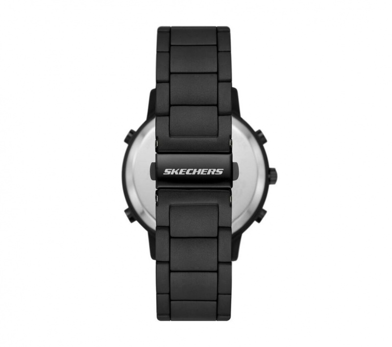 Black Skechers Lawndale Laser Men's Watch | WSZH-79065