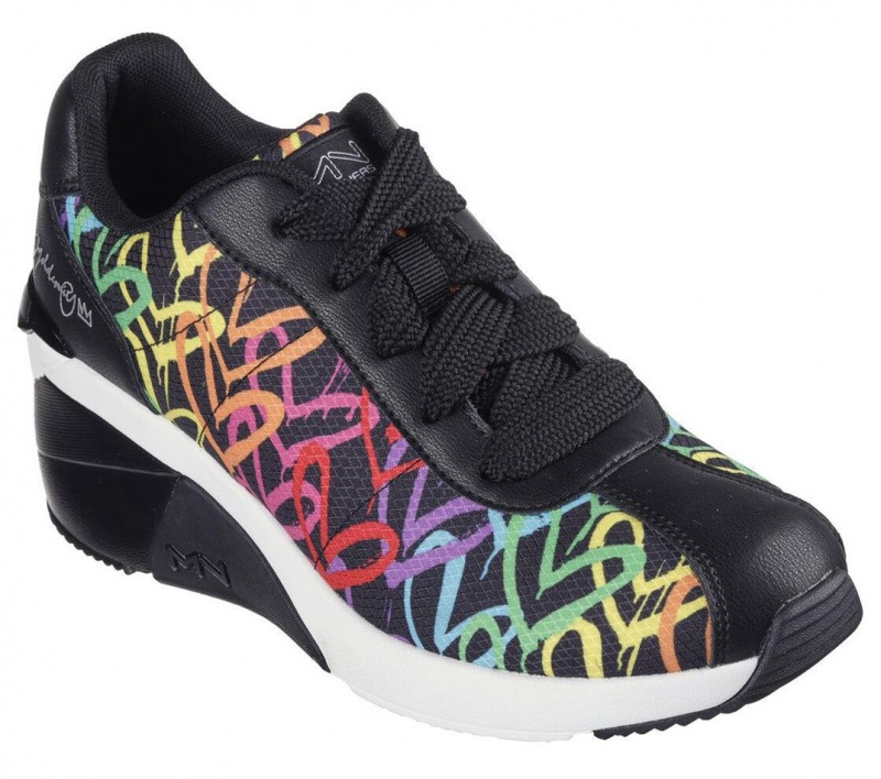 Black Skechers Mark Nason X Jgoldcrown: A Wedge Women's Walking Shoes | QUDP-58439