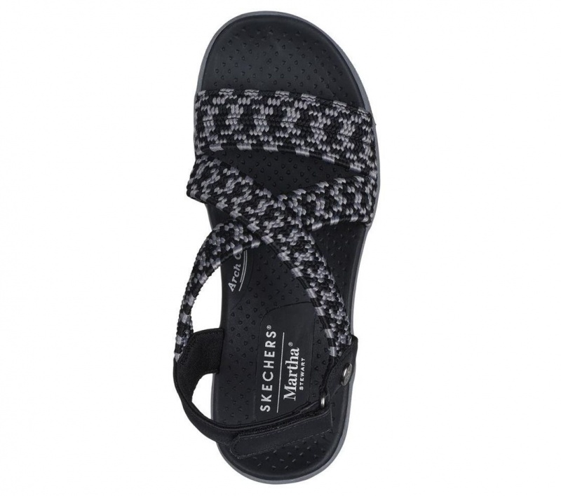 Black Skechers Martha Stewart: Reggae Cup - Coastal Trail Women's Sandals | KWBC-37509