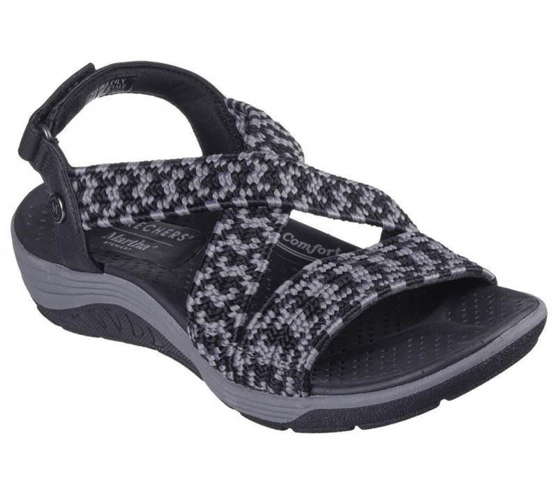 Black Skechers Martha Stewart: Reggae Cup - Coastal Trail Women's Sandals | KWBC-37509