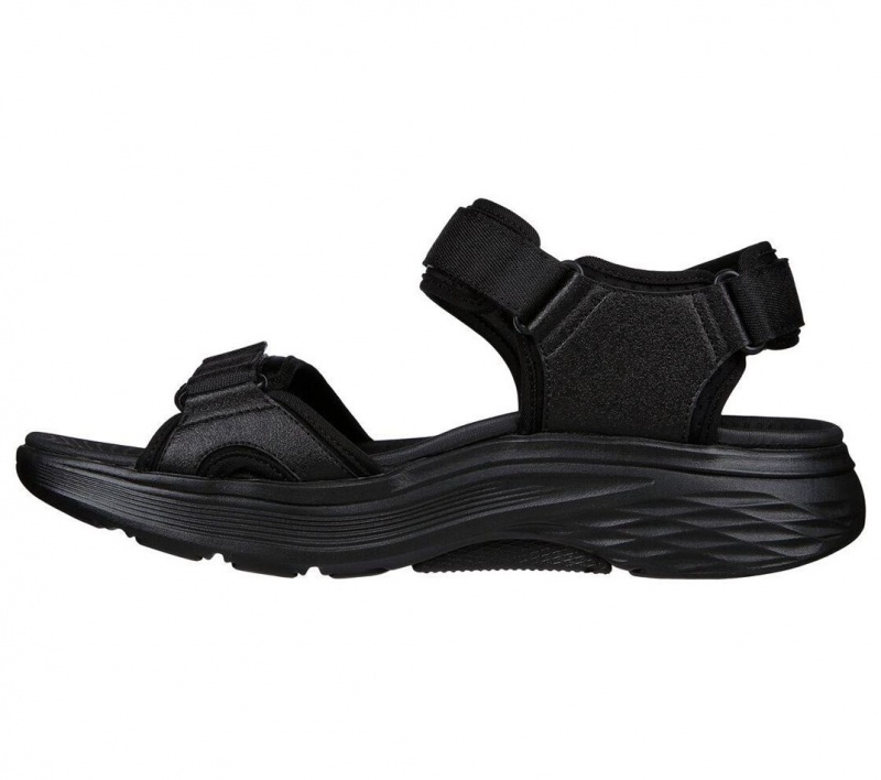 Black Skechers Max Cushioning Arch Fit Prime - Archee Men's Sandals | QXUY-48690