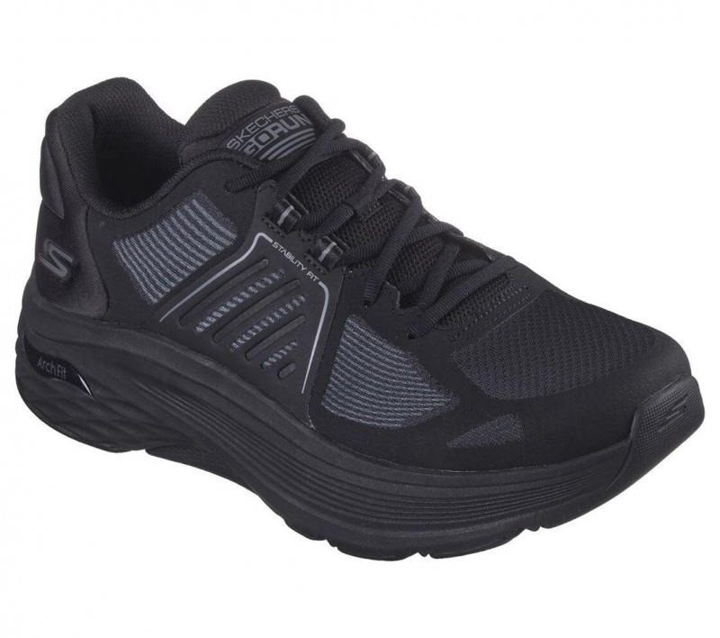 Black Skechers Max Cushioning Arch Fit - Stability Men's Sneakers | TKDH-90364