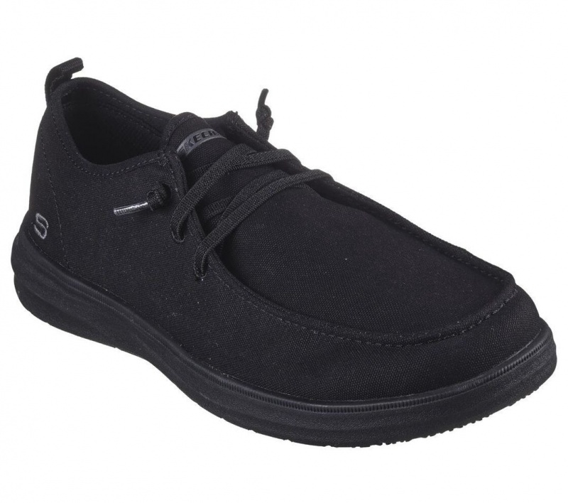 Black Skechers Melo Sr Men's Work Shoes | SLPZ-53719