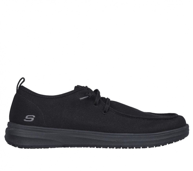 Black Skechers Melo Sr Men\'s Work Shoes | SLPZ-53719