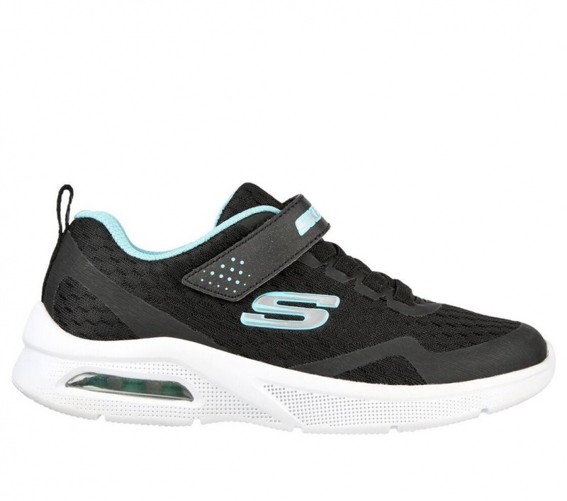 Black Skechers Microspec Max Girls' Sneakers | MBGR-73089