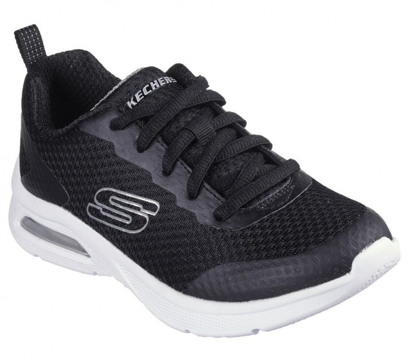 Black Skechers Microspec Max - Kaptix Boys' Sneakers | BNTJ-62039