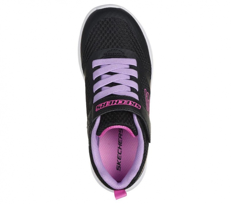 Black Skechers Microspec Max - Racer Gal Girls' Sneakers | ROMJ-91520