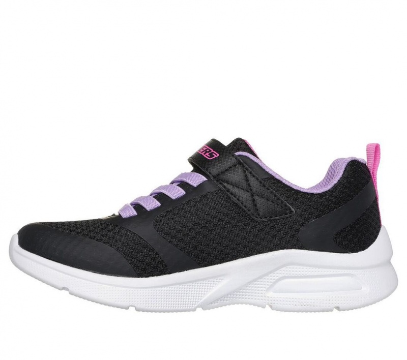 Black Skechers Microspec Max - Racer Gal Girls' Sneakers | ROMJ-91520