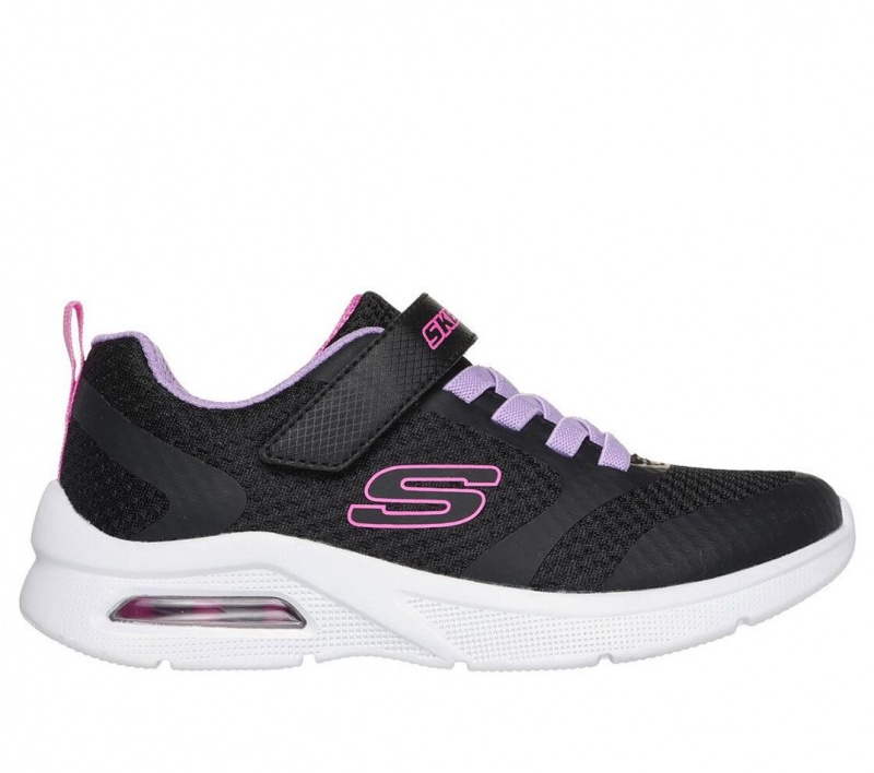 Black Skechers Microspec Max - Racer Gal Girls\' Sneakers | ROMJ-91520