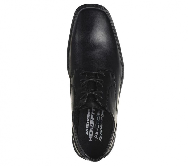 Black Skechers Miller - Enrico Men's Dress Shoes | TEKN-92837