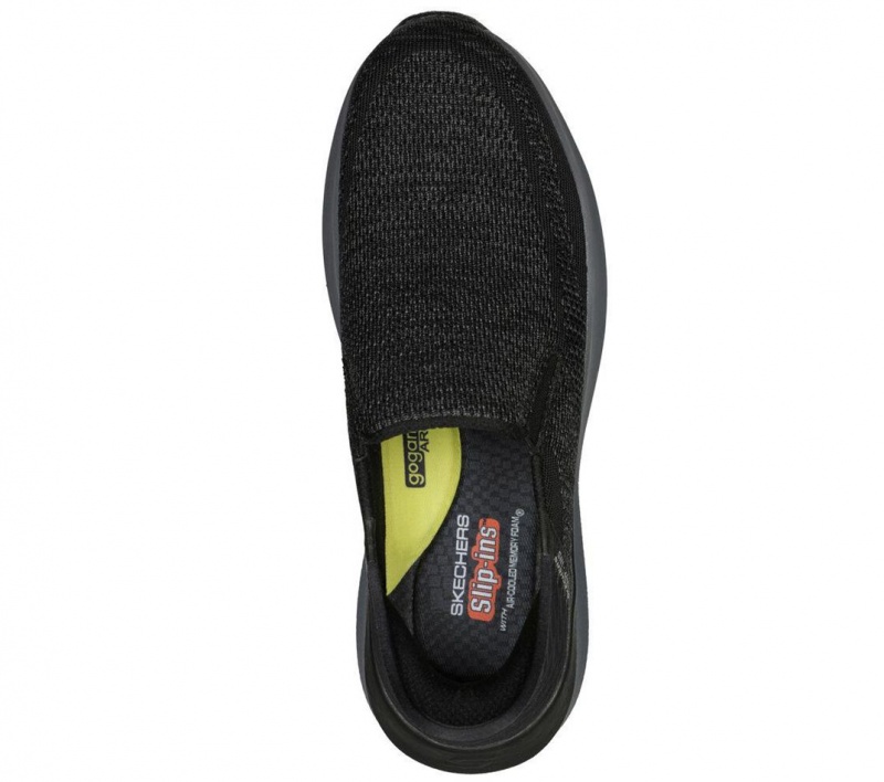 Black Skechers Neville - Rovelo Men's Slip On | YAKH-17036