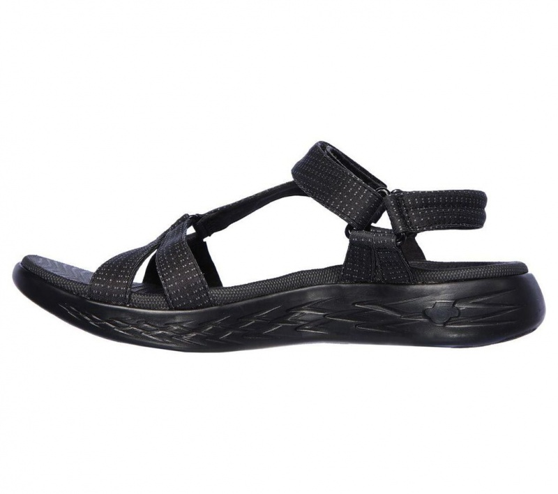 Black Skechers On The Go 600 - Brilliancy Women's Sandals | RJAO-19432