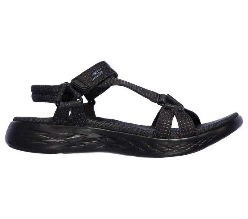 Black Skechers On The Go 600 - Brilliancy Women's Sandals | RJAO-19432