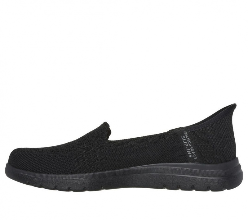 Black Skechers On The Go Flex - Camellia Women's Slip On | ELOT-75380