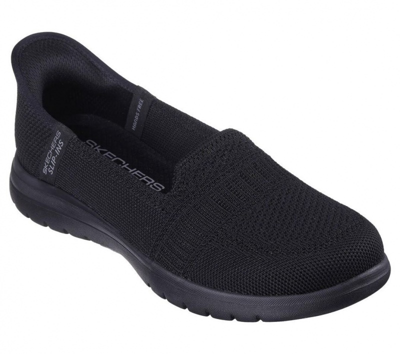 Black Skechers On The Go Flex - Camellia Women's Slip On | ELOT-75380