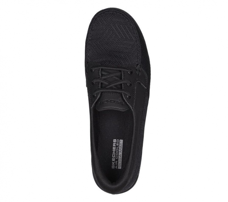 Black Skechers On The Go Flex - Oasis Women's Boat Shoes | JRDH-92173