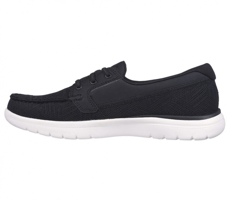 Black Skechers On The Go Flex - Oasis Women's Boat Shoes | JRDH-92173