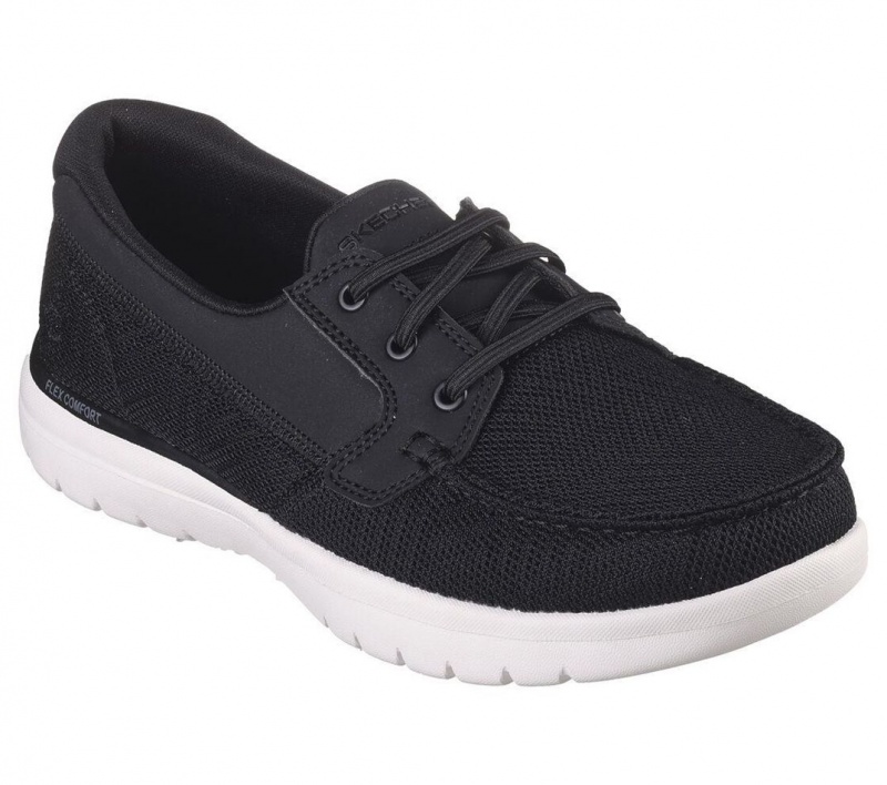 Black Skechers On The Go Flex - Oasis Women's Boat Shoes | JRDH-92173