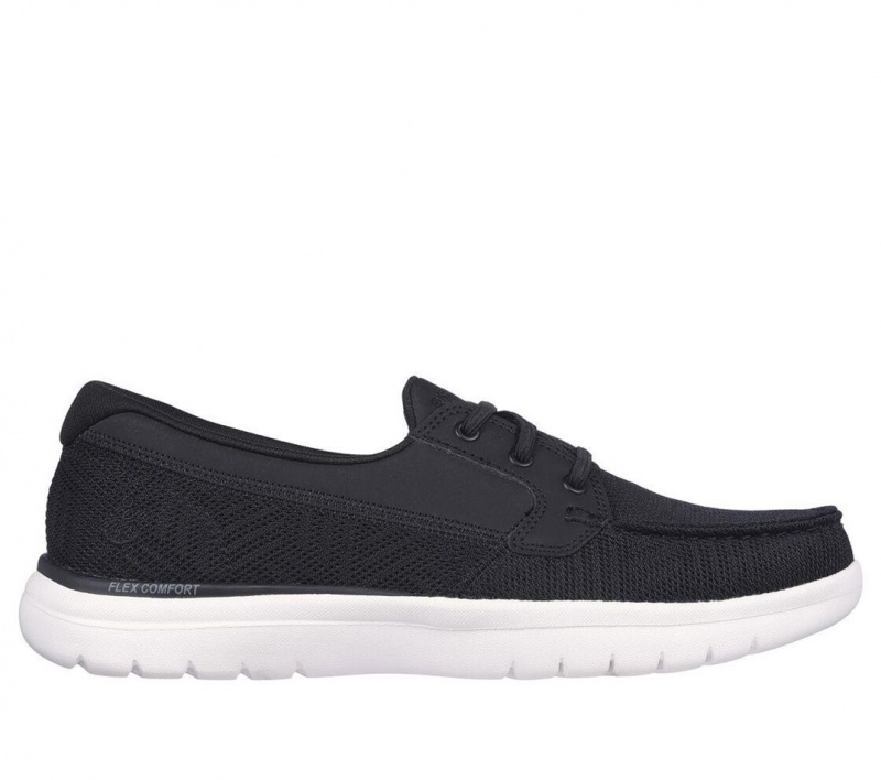 Black Skechers On The Go Flex - Oasis Women\'s Boat Shoes | JRDH-92173