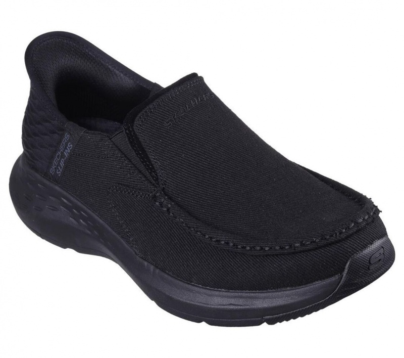 Black Skechers Parson - Dewitt Men's Slip On | IEDS-89361