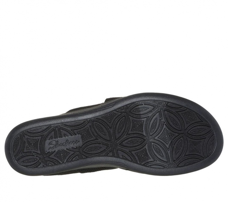 Black Skechers Pier-lite - Night Owl Women's Sandals | IJEY-82379