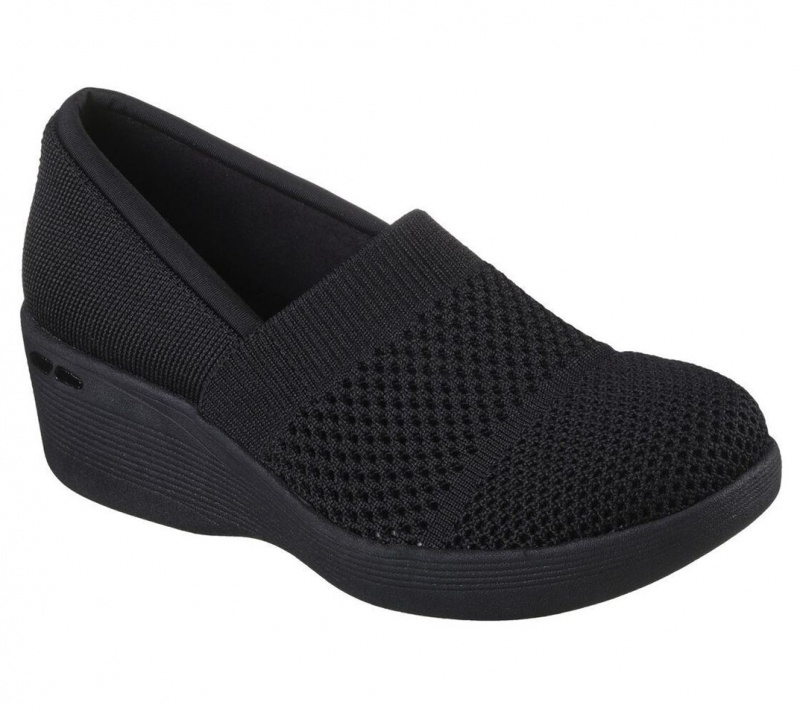 Black Skechers Pier-lite - Wow Factor Women's Slip On | MVSQ-43251