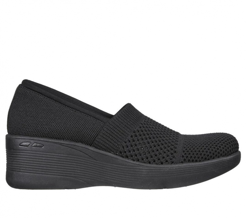 Black Skechers Pier-lite - Wow Factor Women\'s Slip On | MVSQ-43251