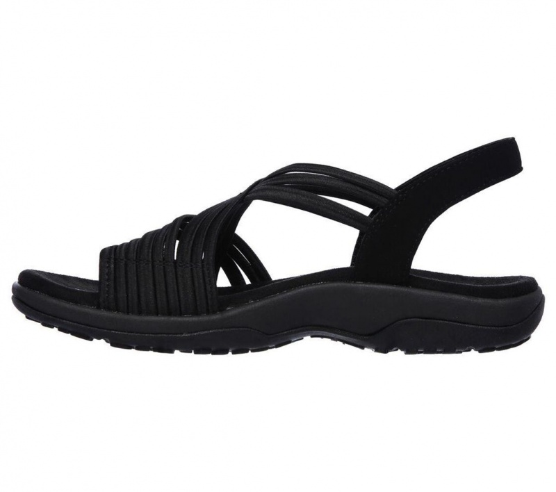 Black Skechers Reggae Slim - Simply Stretch Women's Sandals | UCXN-69057