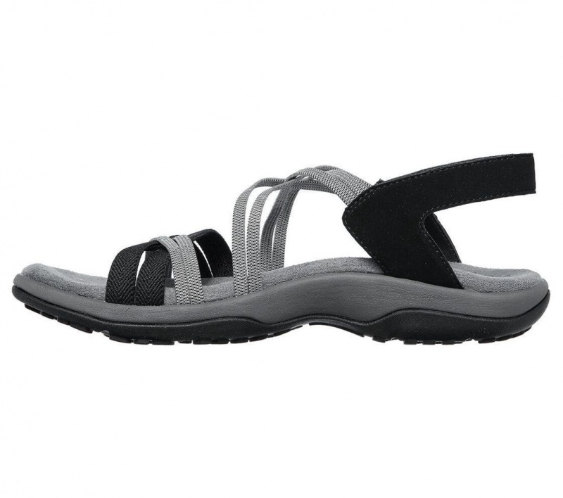 Black Skechers Reggae Slim - Takes Two Women's Sandals | KUZS-34985