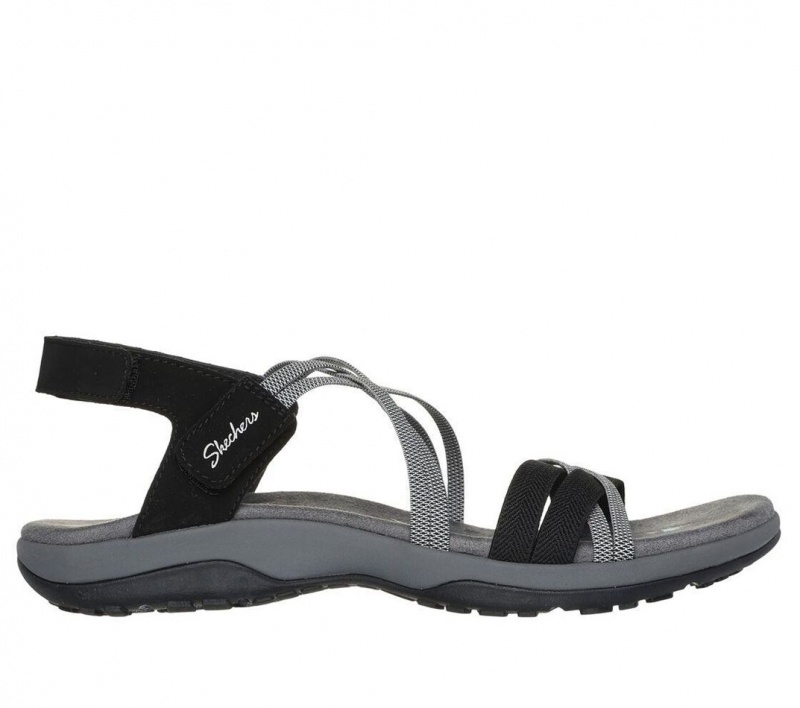 Black Skechers Reggae Slim - Takes Two Women\'s Sandals | KUZS-34985