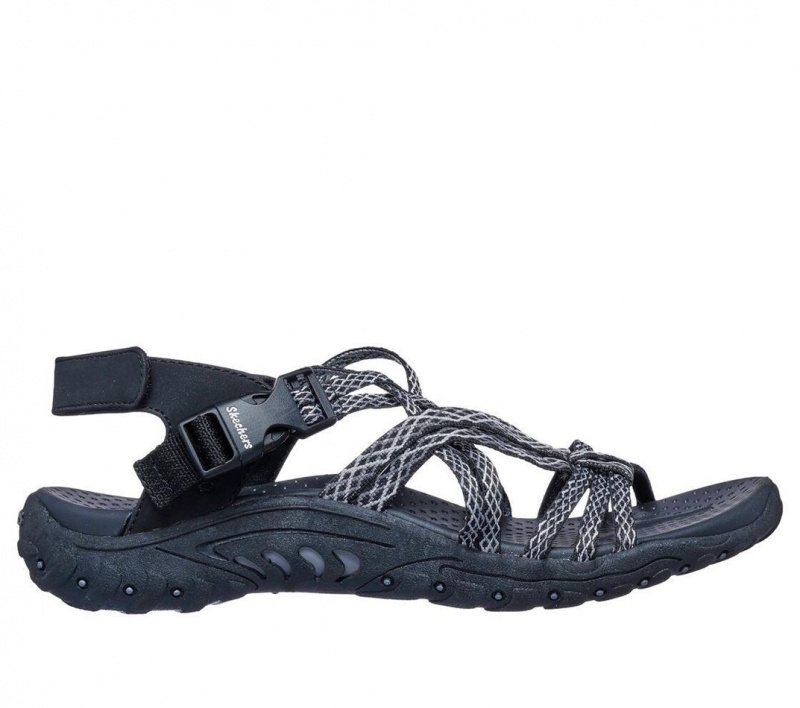 Black Skechers Reggae - Mendocino Women\'s Sandals | EKUZ-15973